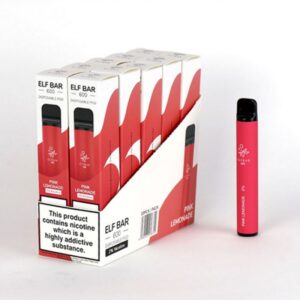 VAPEADOR DE 600 PUFF ELFBAR FRESA 20 MG (EXPOSITOR 10 UNIDADES)