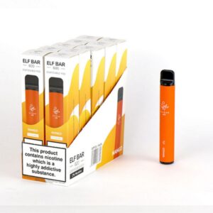 VAPEADOR DE 600 PUFF ELFBAR MELOCOTON 20 MG (EXPOSITOR 10 UNIDADES)