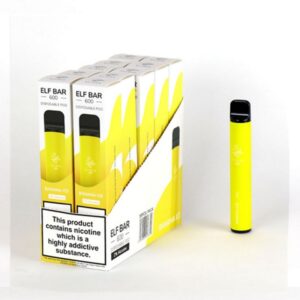 VAPEADOR DE 600 PUFF ELFBAR PLATANO 20 MG (EXPOSITOR 10 UNIDADES)
