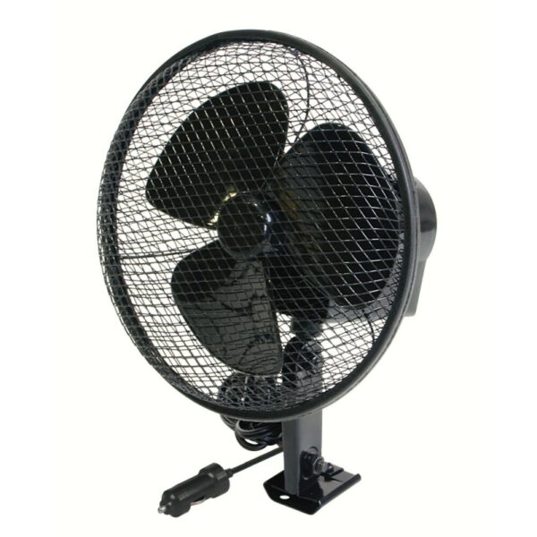 VENTILADOR OSCILANTE JUMBO 12V ASPAS METLICAS FIJACION TORNILLOS - Imagen 3
