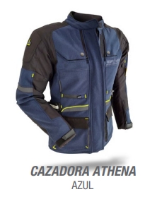 CAZADORA ATHENA. NEGRO, VERDE, AZUL