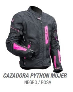 CAZADORA PYTHON NEGRO , NEGRO-ROSA