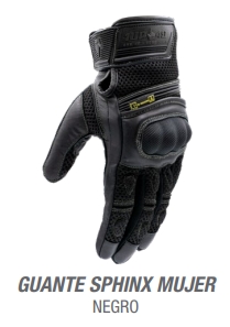 GUANTES 1UP4D SPHINX MUJER , COLOR NEGRO , NEGRO FLUOR , NEGRO GRIS