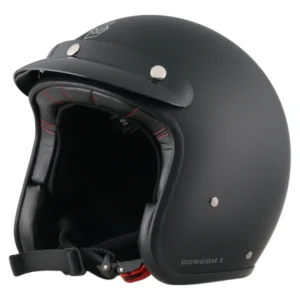 CASCO DE MOTO VINTAGE 1UP4D GORGON ECE 22.06 NEGRO MATE